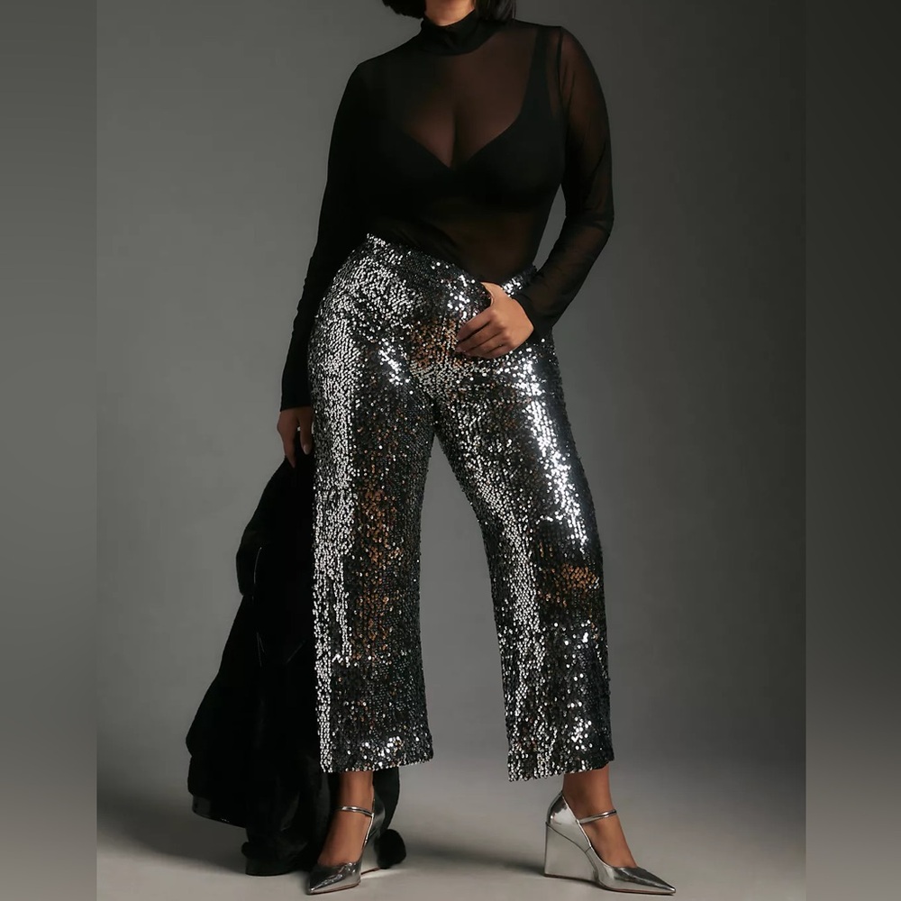 MAEVE Anthropologie the Colette sequin pants size 32